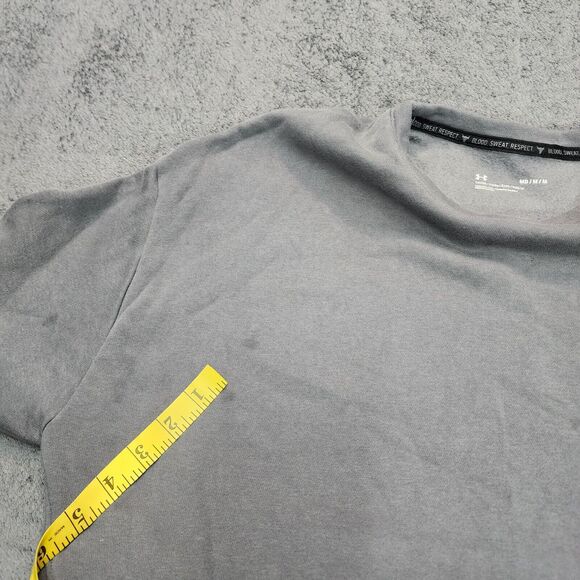 Under Armour Project Rock Women’s Grey Sweater Crew Neck Sweatshirt Size M - Picture 7 of 11